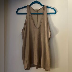 Zara Tan V-Neck Tank Top